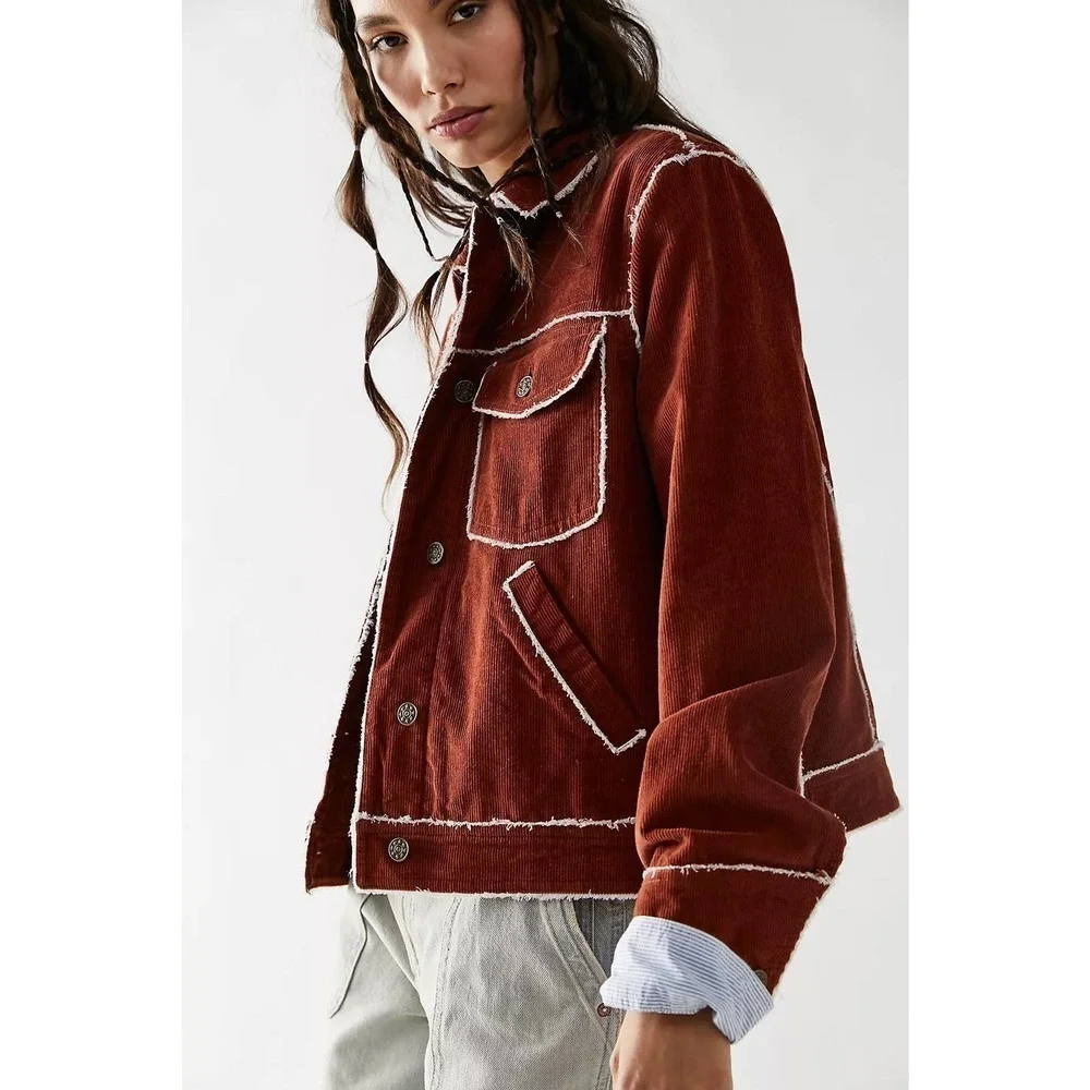 Free People Heartland Workwear Corduroy Jacket Size Small